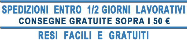 Consegna gratuita per ordini sopra i 50